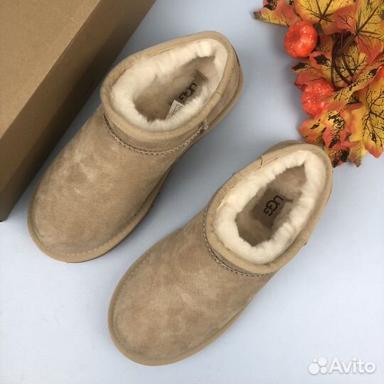 Угги слипоны женские Ugg Ultra Mini Tasman Sand