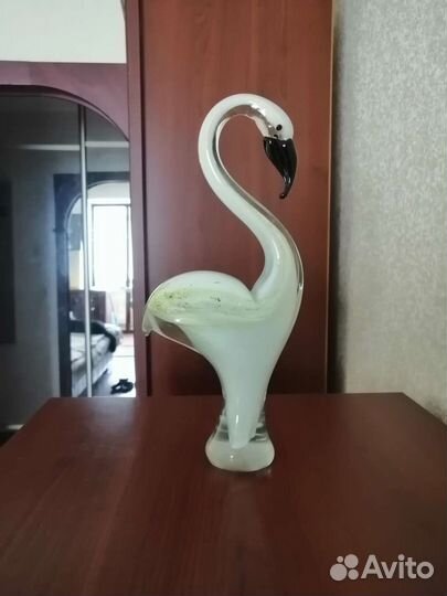 Статуэтка из цветного стекла Фламинго