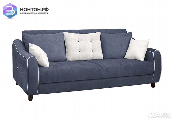 Диван книжка Френсис светло-синий / светло-серый