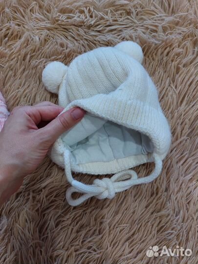 Зимние шапочки до 6мес