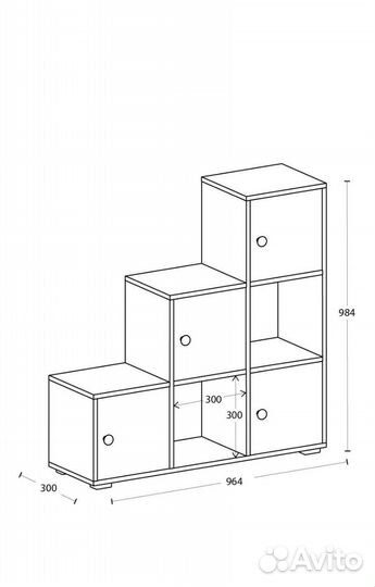 Стеллаж «Барни» для девочки