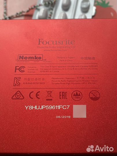 Звуковая карта focusrite scarlett 2i2 3rd gen