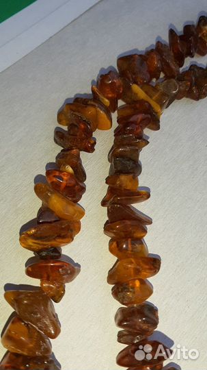 Бусы янтарные