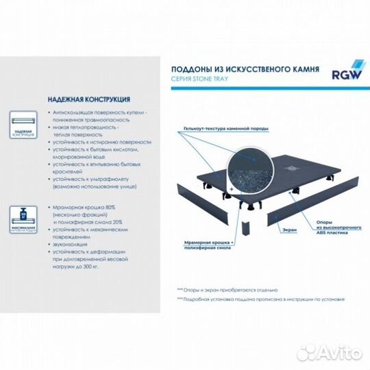 Душевой поддон RGW ST-0157G 150x70