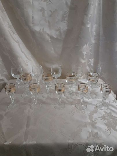 Бокалы фужеры рюмки Чехия хрусталь, Bohemia