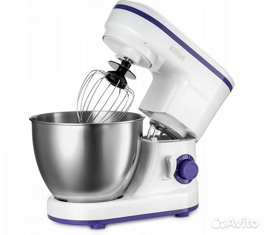 Планетарный миксер Kitfort кт-3045-1 бело-фиолетов