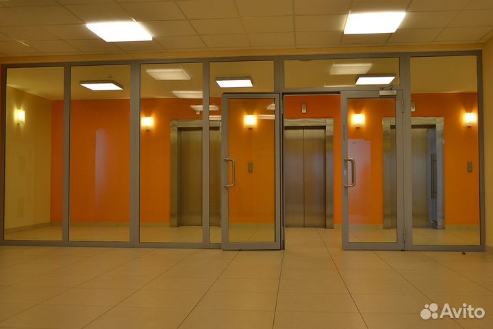 Противопожарные стеклянные двери