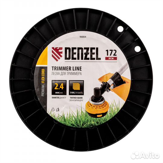 Леска для триммера зубчатыйквадрат, 2,4мм х 172м