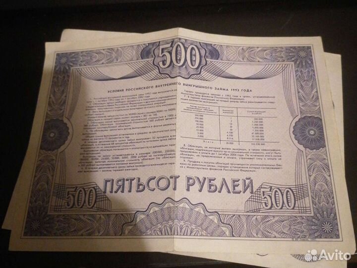 Облигации 1992г