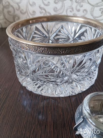 Хрустальные вазочки и солонки