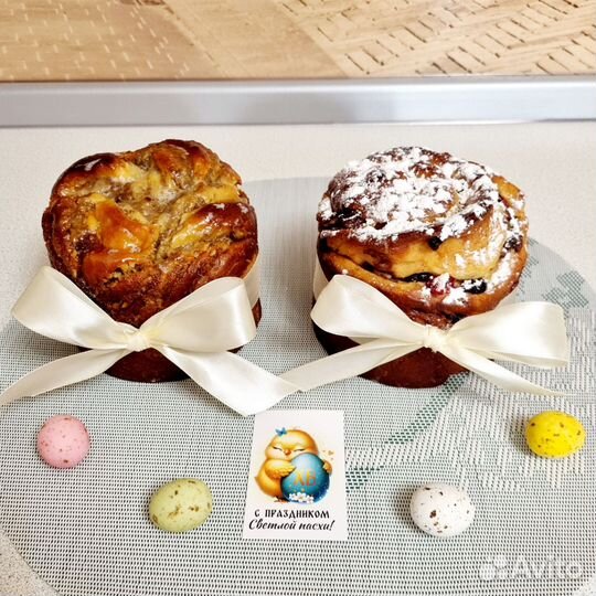 Пасхальные куличи и творожные пасхи
