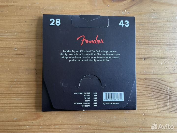 Струны на классич. гитару Fender c бочонком и без