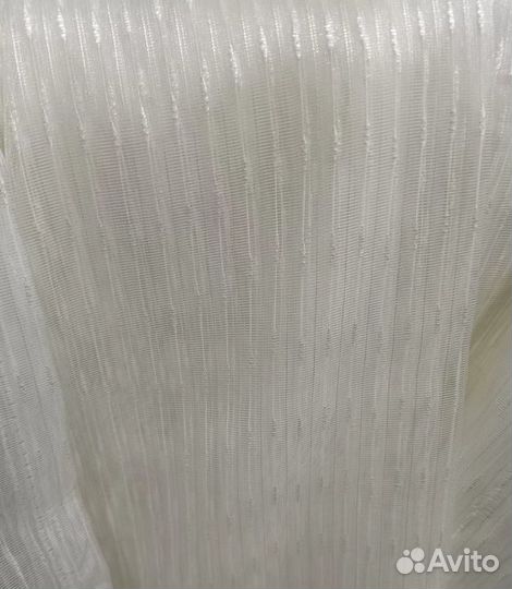 Тюль молочный новый (4*2,5) с утяжелителем