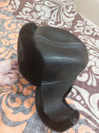 Норковая шапка мужская ушанка