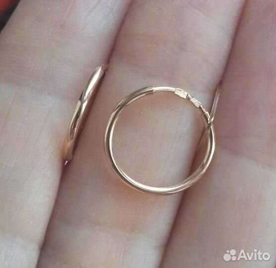 585 серьги D15 мм (разные) конго Новые