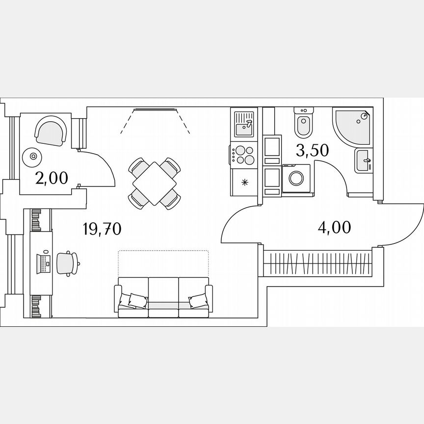 Квартира-студия, 54,1 м², 12/13 эт.