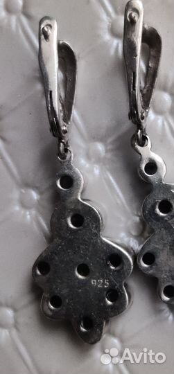 Серьги серебро 925 с амазонитом и другие