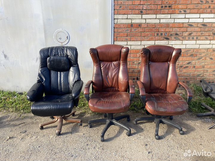 Офисное кресло руководителя бу кожаное
