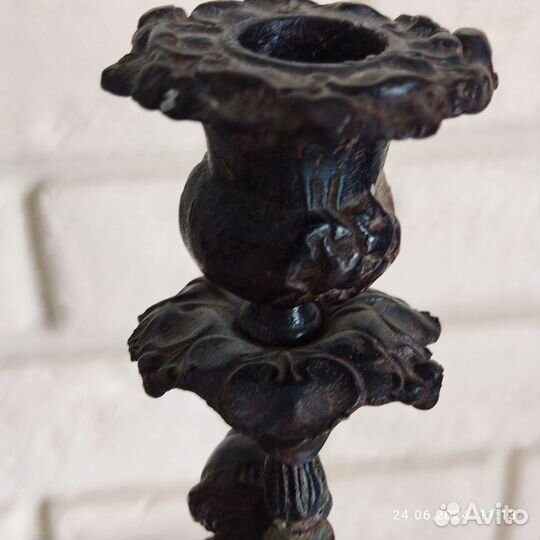 Парные подсвечники XIX век Франция. Бронза