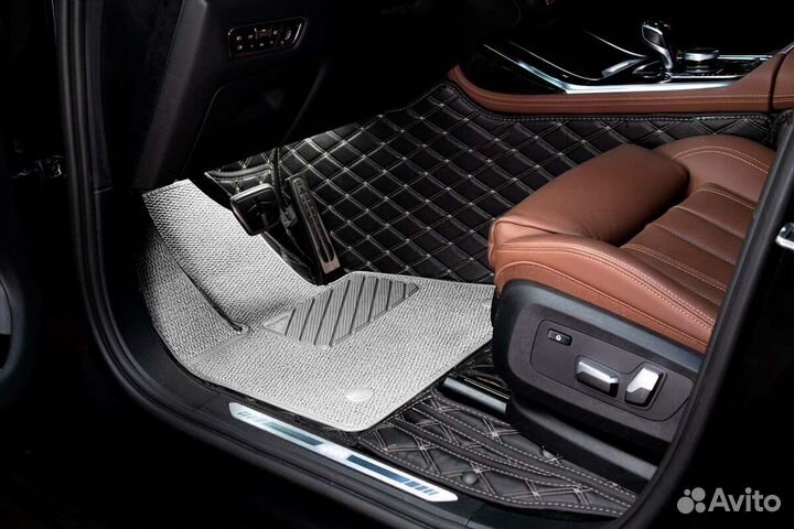 3D Коврики KIA Mohave Экокожа Салон Багажник