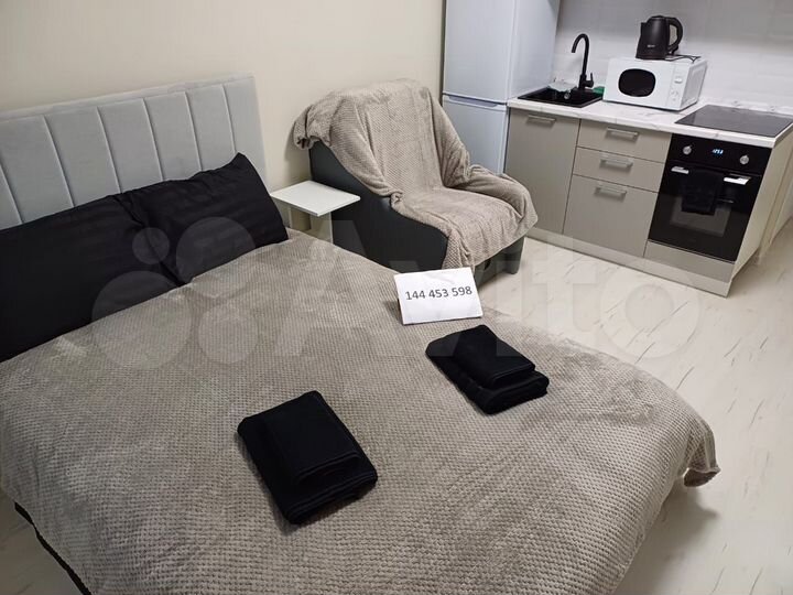 Квартира-студия, 18 м², 2 кровати