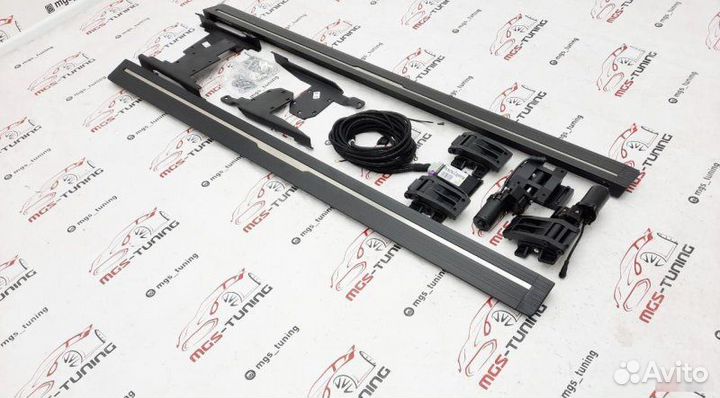 Выдвижные пороги на Porsche Cayenne 2018+