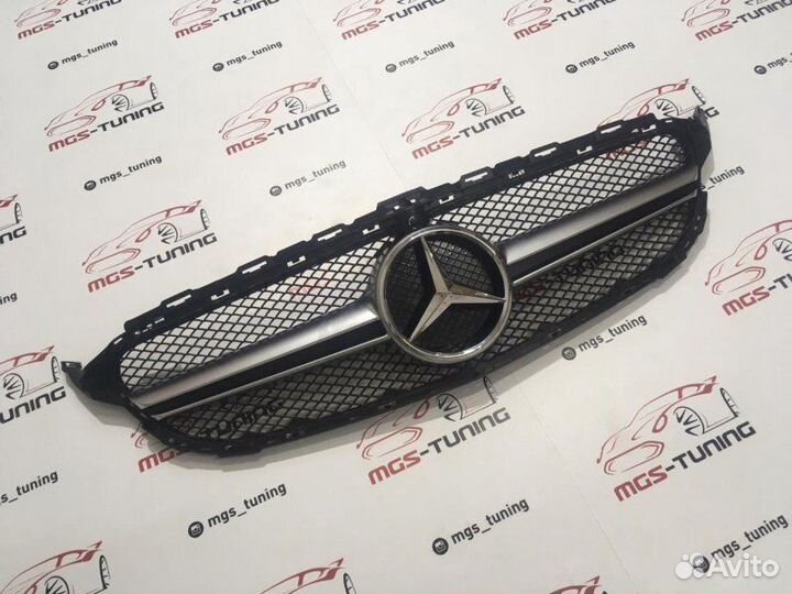 Решетка Mercedes в стиле AMG C63 W205 Matte Chrome