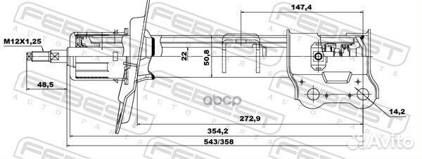 Амортизатор передний левый 12660596FL Febest