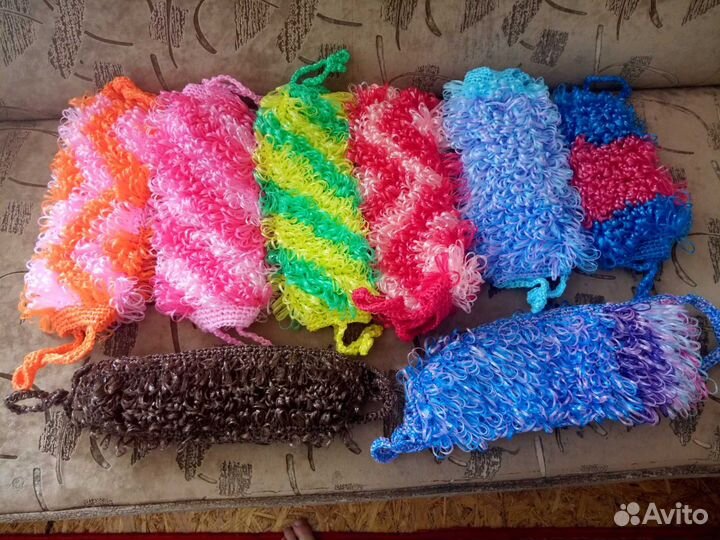 Мочалки ручной вязки