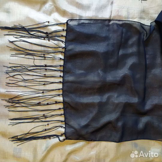 Палантин шифон бахрома