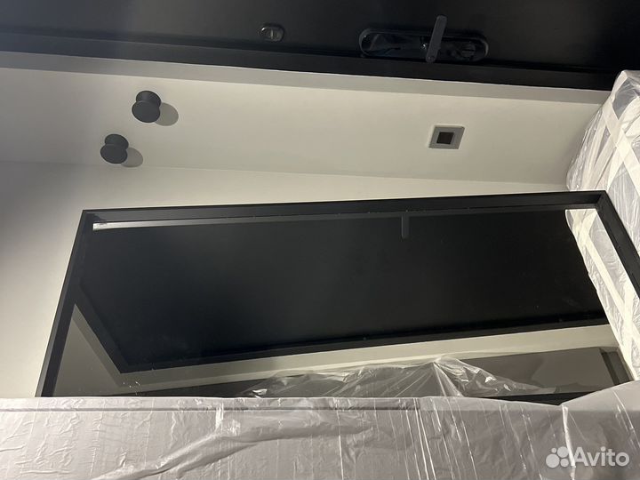 Зеркало Икеа Нисседаль, черная рама, 65150см