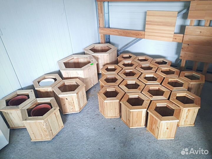 Кашпо для цветов из дерева