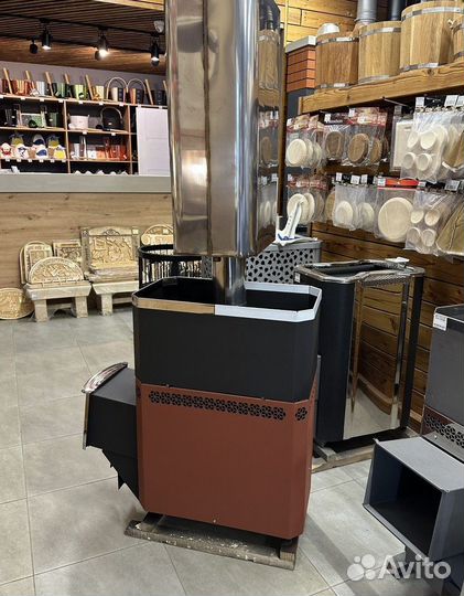 Печь для бани Русь 18Л с баком для воды