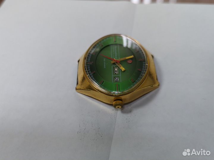 Часы чайка, позолоченные, обслужены