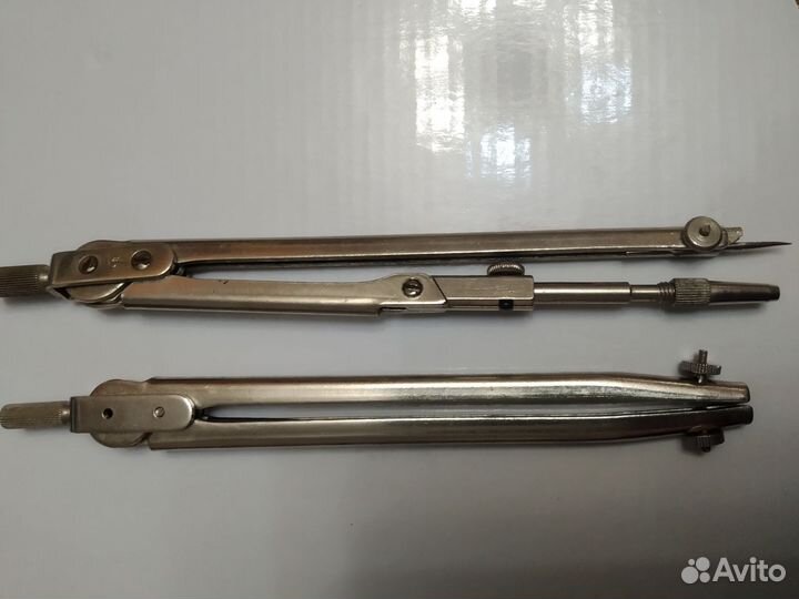 Циркули 2 шт, измеритель и рейсфедер СССР