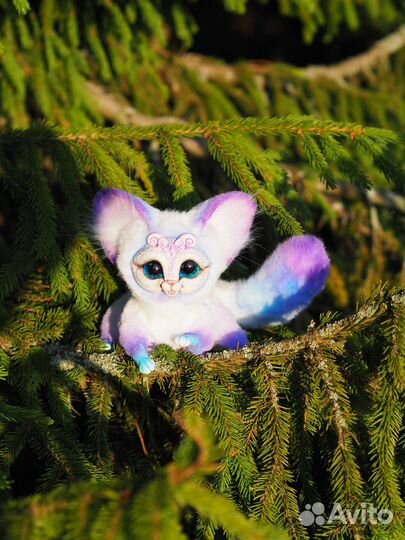 Котенок ручной работы в смешанной технике