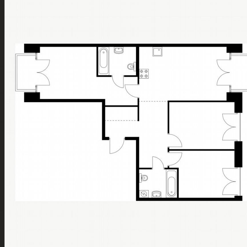 3-к. квартира, 80 м², 3/9 эт.