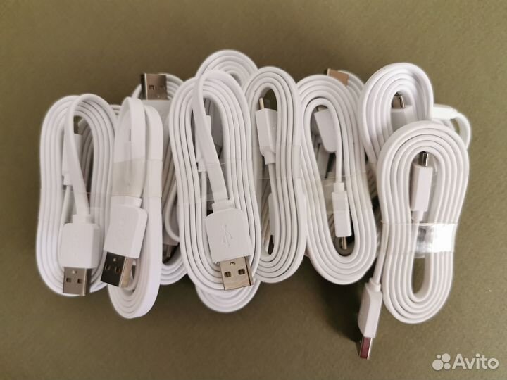 Плоский кабель USB - micro USB, 1 m