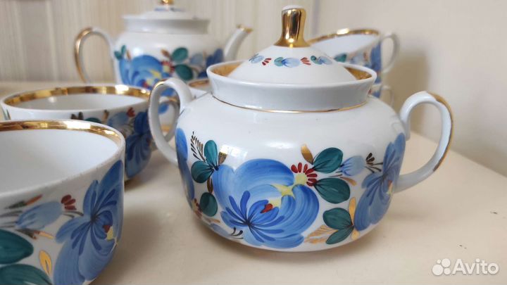 Сервиз чайный фарфор СССР бронь до 11.08
