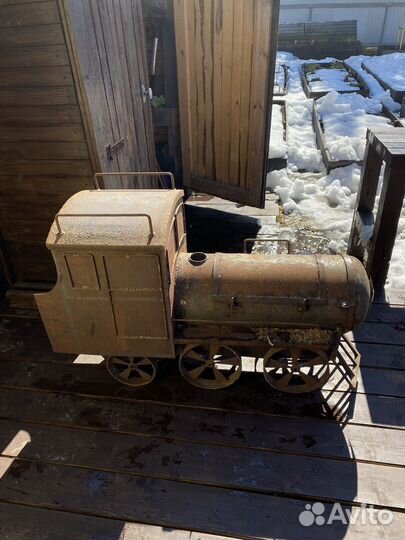 Мангал-коптильня поезд