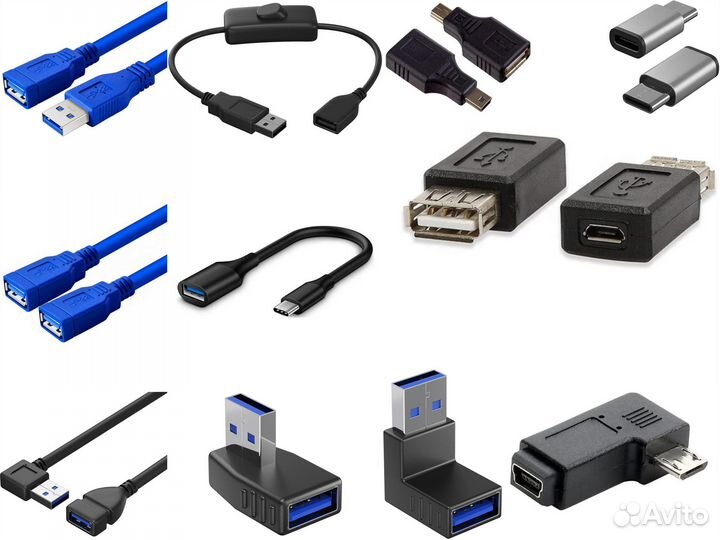 Кабель Адаптер Переходник Удлинитель USB