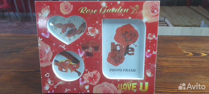 Рамка для фото с часами