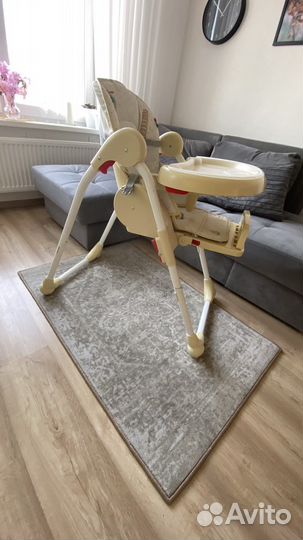 Стульчик для кормления белый шезлонг sweet baby