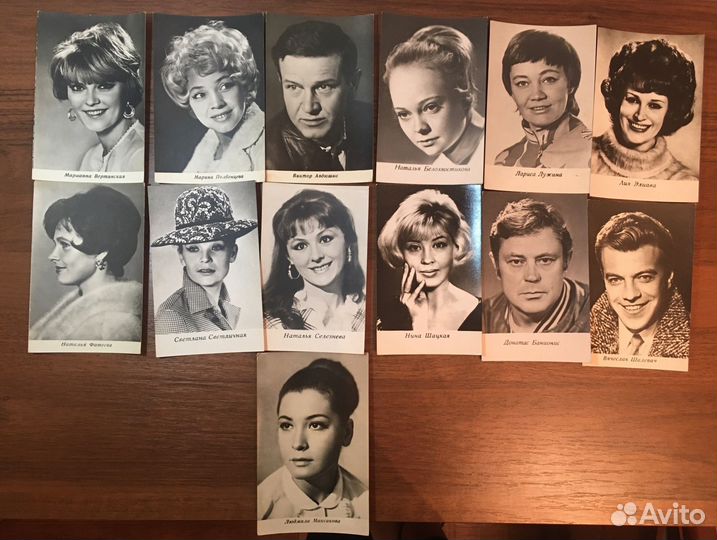Открытки с актерами советского кино