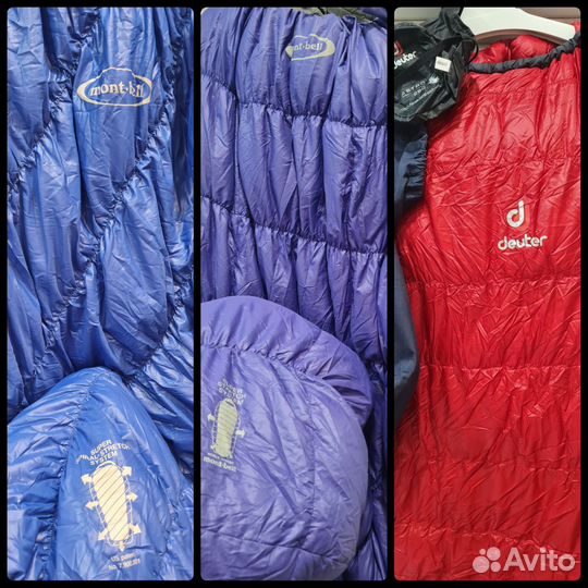 Пуховый спальник Deuter astro, montbell hugger 5