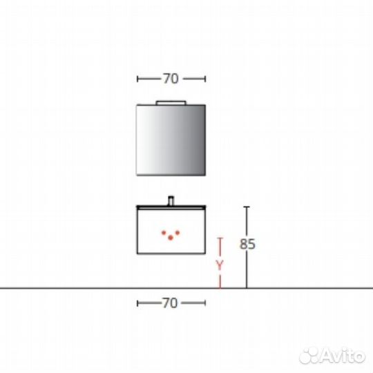 Зеркало BMT Galaxy 70х73 с LED подсветкой