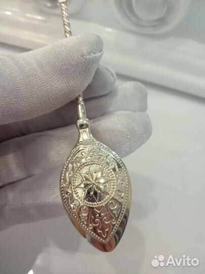 Детская серебряная ложка 925