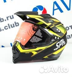 Шлем мотард Spark (Matt Black/Green, L)