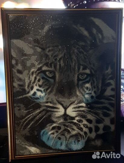 Тигр картина стразами