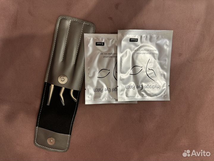 Набор пинцетов для наращивания в чехле